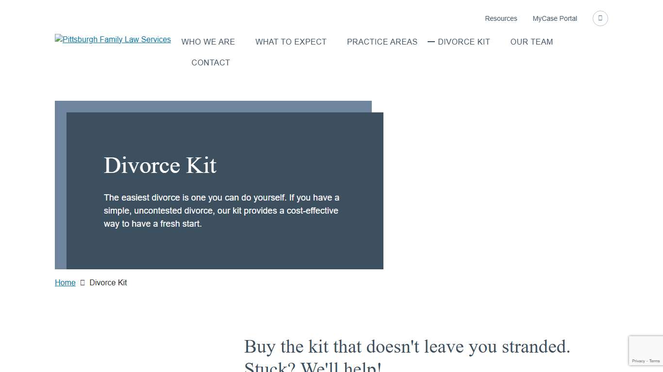 Divorce Kit Pittsburgh Family Law Services