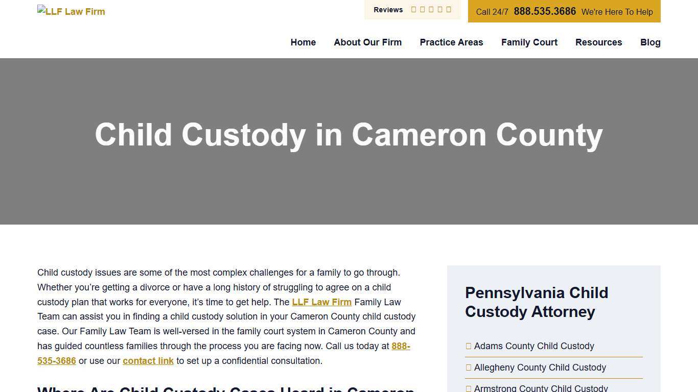 Child Custody in Cameron County - LLF Law Firm