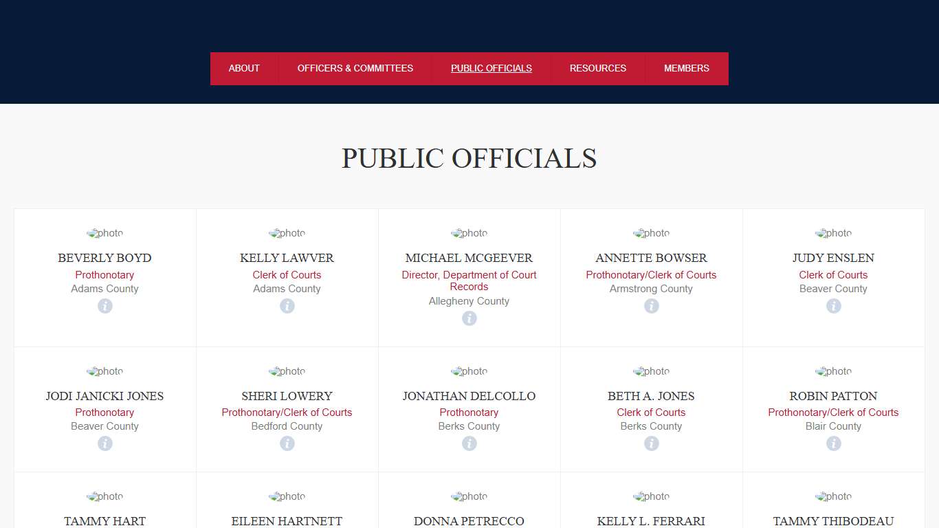 Public Officials Pennsylvania State Association of the Prothonotaries and Clerks of Courts